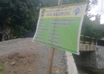 Pembangunan Jembatan Desa Malewong Disorot, Aktivis Siap Laporkan ke APH ” Ini Menjadi Pintu Masuk”