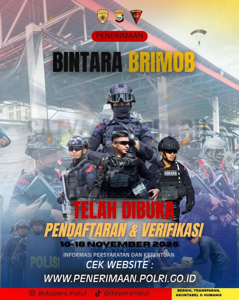 Polri Buka Pendaftaran Bintara Brimob 2025! Ini Syarat dan Cara Daftarnya!