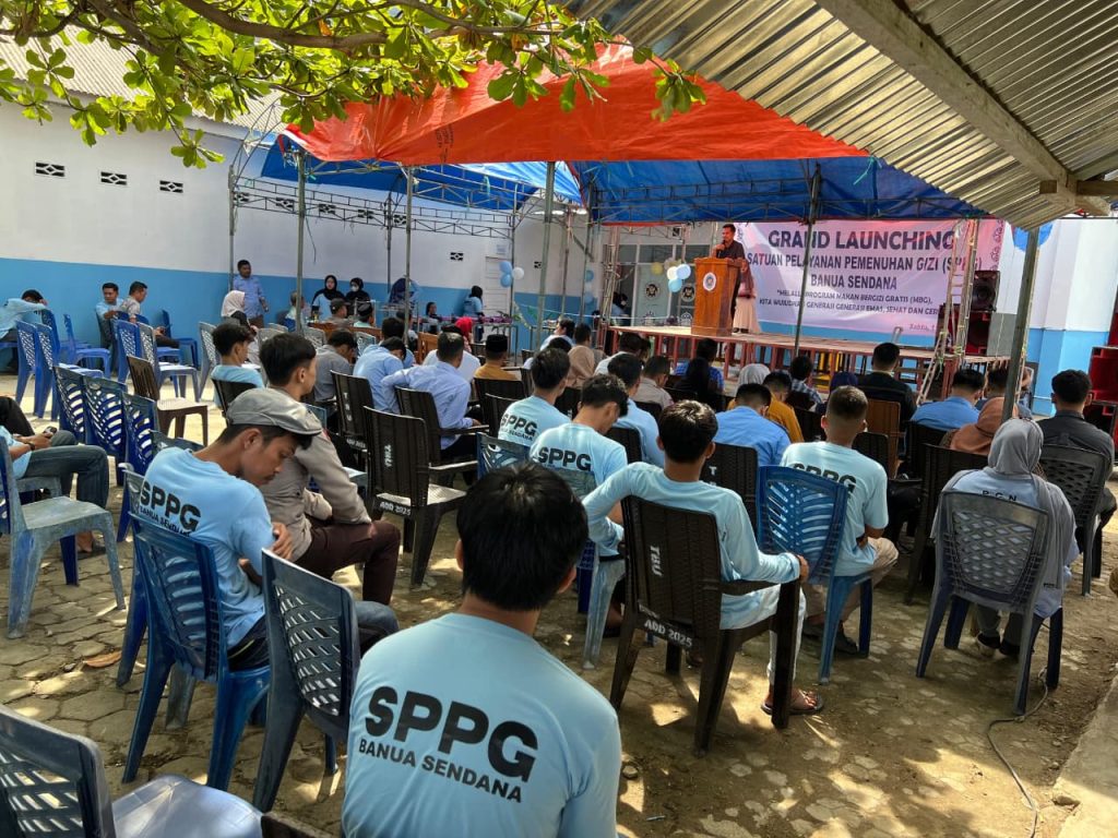 Kasat Samapta Polres Majene Hadiri Grand Launching SPPG Banua Sendana, Dorong Peningkatan Gizi Masyarakat
