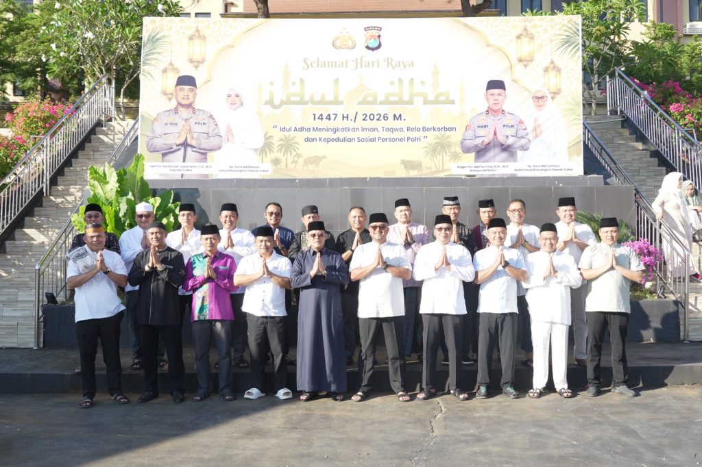 Gema Takbir Idul Adha di Polda Sulbar, Refleksi Semangat Berkorban Kapolda dan Jajaran dalam Ketaatan