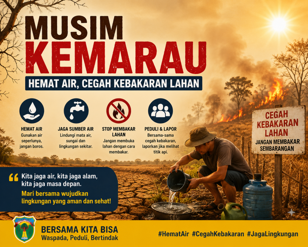 Kemarau Tiba, Masyarakat Diimbau Hemat Air dan Waspada Kebakaran Lahan