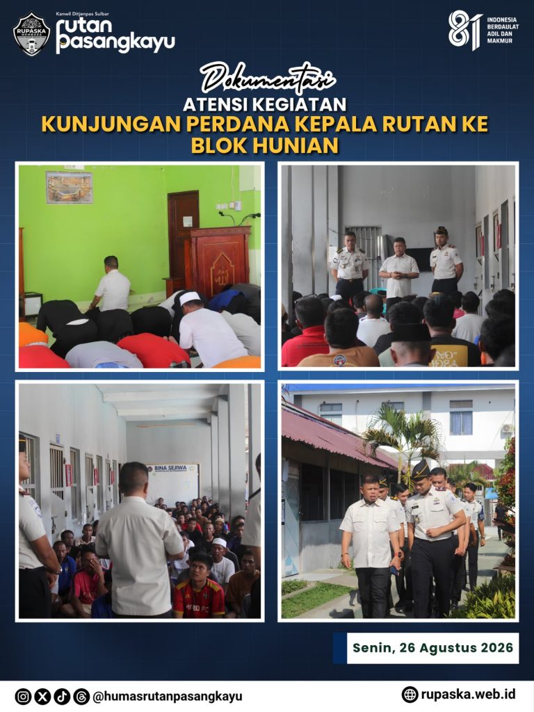 Bangun Kedekatan, Karutan Lakukan Kunjungan Perdana di Blok Hunian WBP