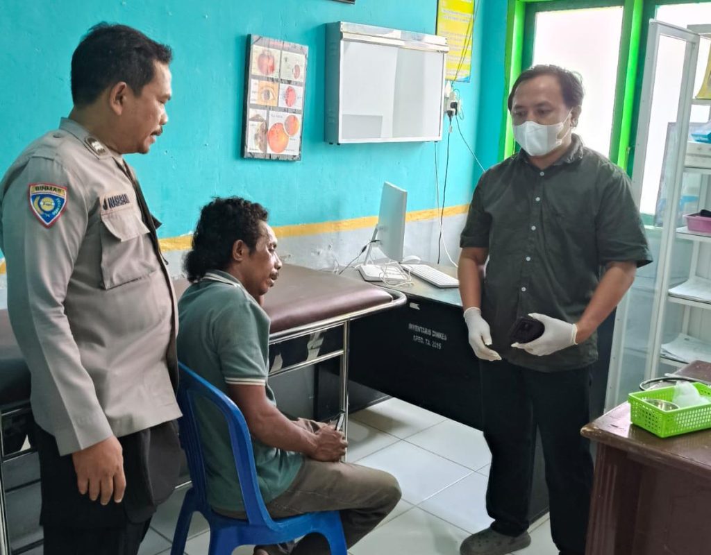 Pastikan Penanganan Aman, BKTM Polsek Baras Dampingi Korban Penganiayaan