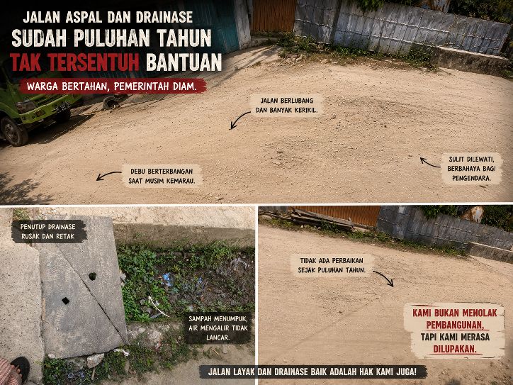 Jalan dan Drainase Kelurahan Baras, Kapan Warga Merasakan Pembangunan?